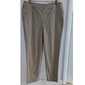 Chico's Tan Stretch Denim Pull On Jeggings Size 14R/2.5